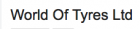 World of Tyres Ltd logo